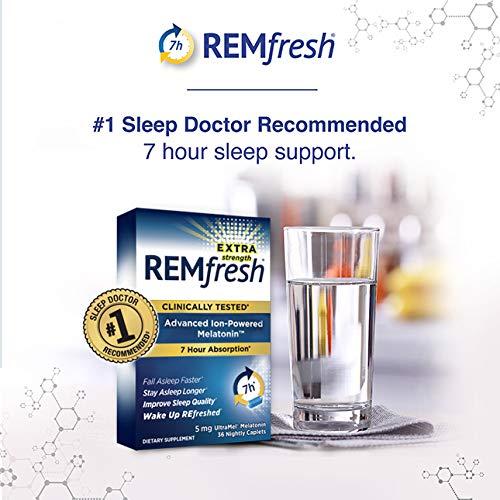 REMfresh Extra Strength 5mg Melatonin Sleep Aid Supplement (36 Caplet
